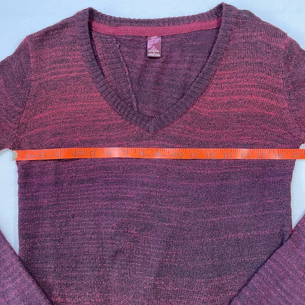 Prana Julien Sweater Ombre Red Size M Yoga Open Back Layering Lightweight - Picture 9 of 16